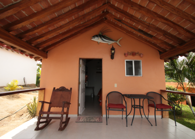 Cabin entrance at lodge in Presa Picachos Mazatlan Sinaloa
