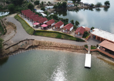 Aereal view of Lake Picachos Lodge Mazatlan Sinaloa Mexico